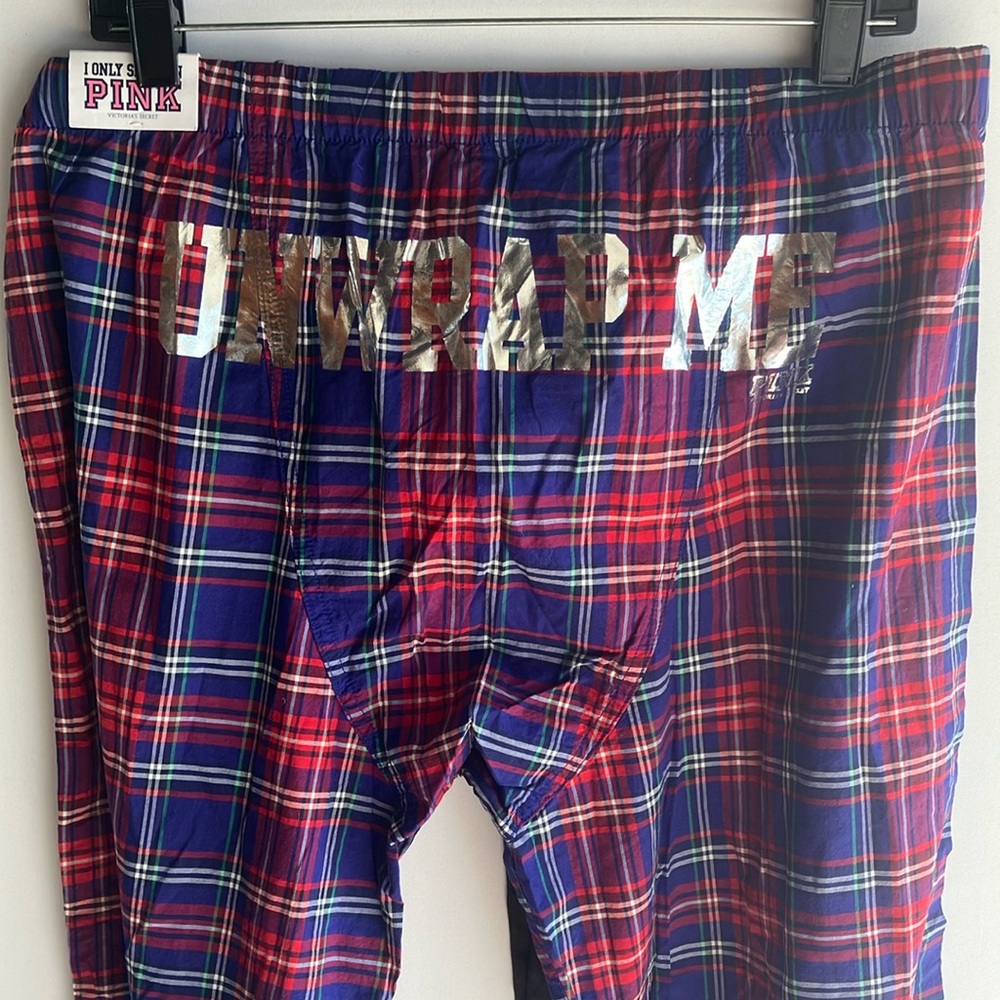 VICTORIA'S SECRET Plaid Women’s Pajama Pants - Blue and Red - Picture 6 of 9